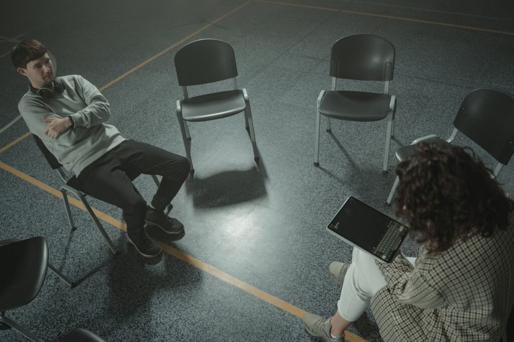 a man getting a counseling therapy